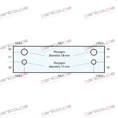 VITRE 636 X 191 X 6 MM - VF70 Adaptable sur four  Map