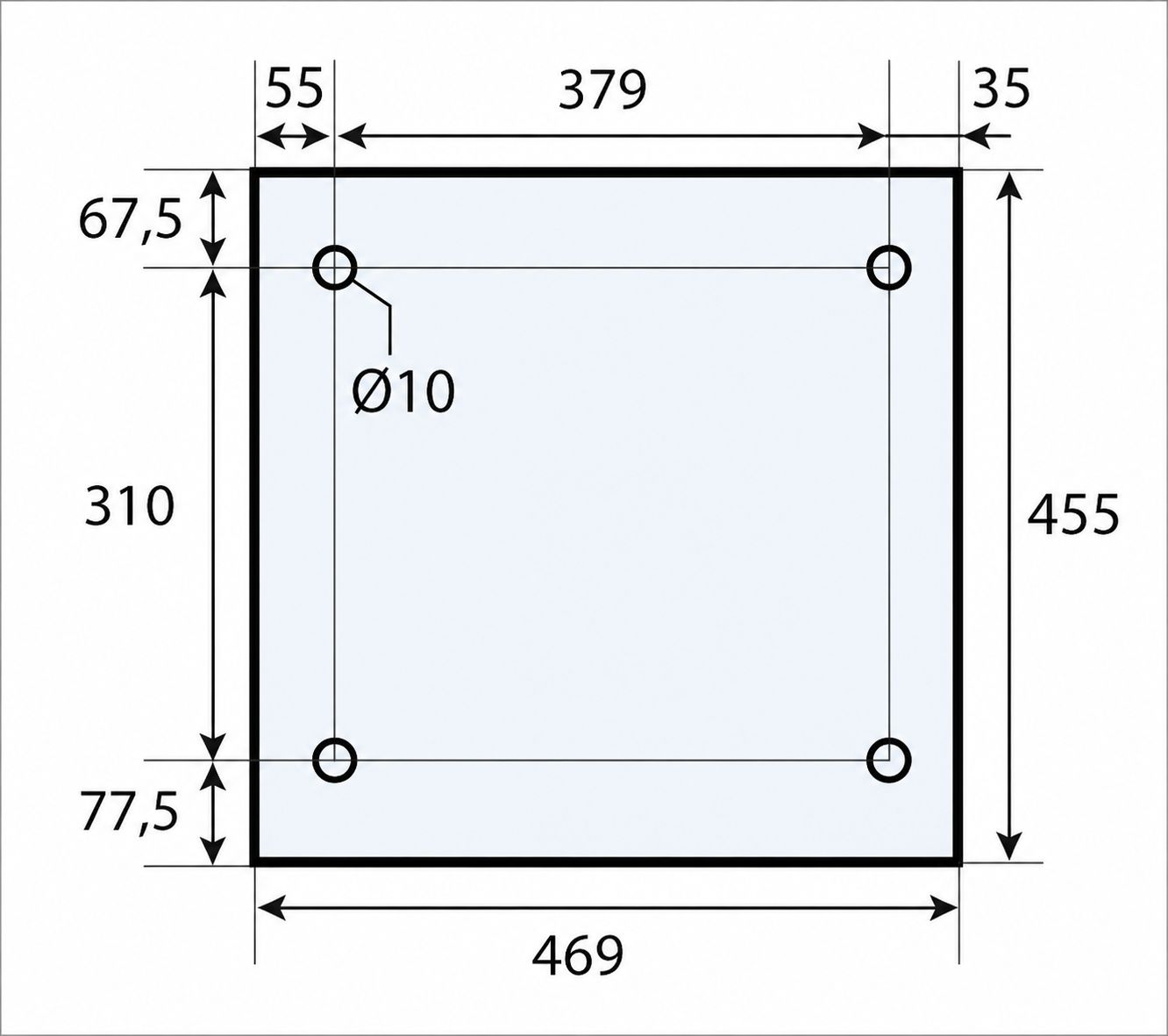 VITRE 455 X 469 X 5 MM - VF203 Adaptable sur four Ramalhos VITRE 455 X 469 X 5 MM - VF203 Adaptable sur four Ramalhos