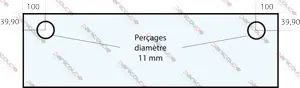 VITRE 635 X 192 X 6 MM - VF61 Adaptable sur four  Map