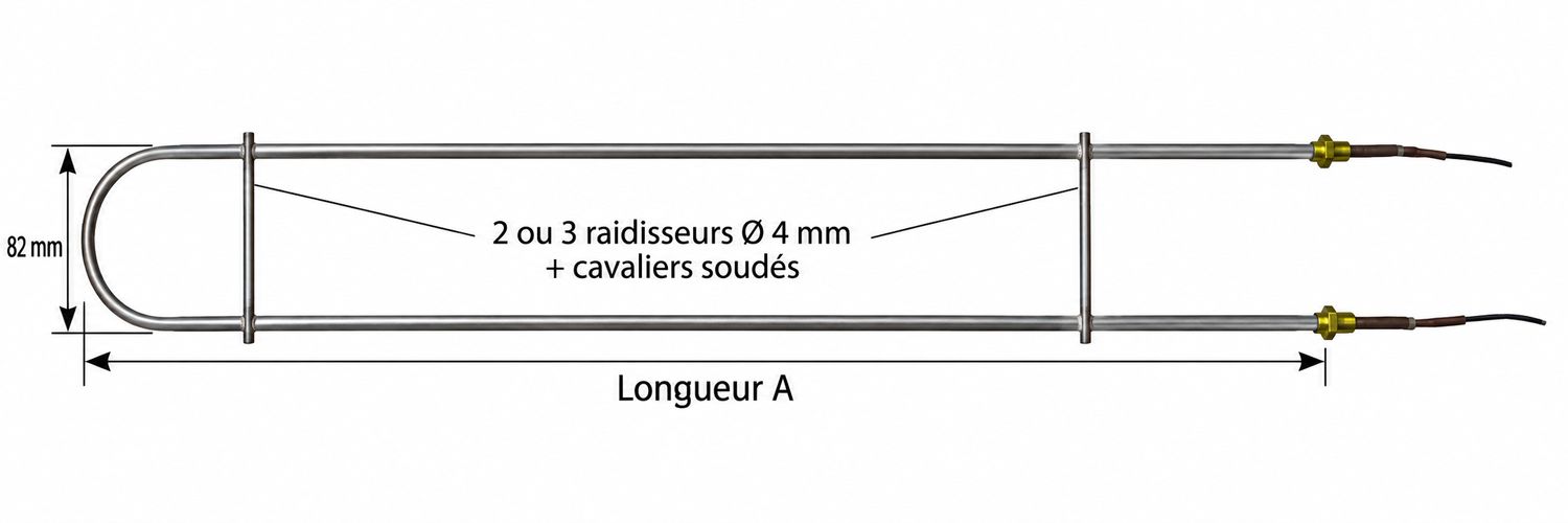 Résistances pour fours à sôles électriques de boulangerie Résistances pour fours à sôles électriques de boulangerie "BONGARD"