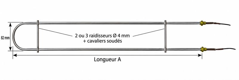 Résistances pour fours à sôles électriques de boulangerie Résistances pour fours à sôles électriques de boulangerie "BONGARD"