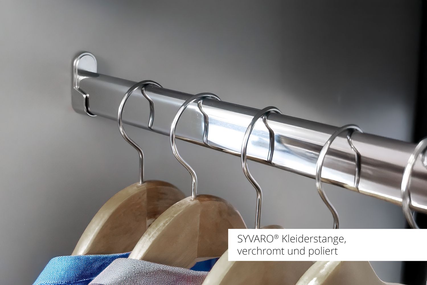 Clothes rail, chrome | for SYVARO® wardrobe