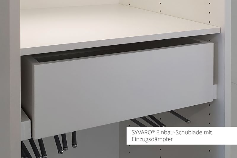 Built-in drawer with soft-close damper | for SYVARO® wardrobe