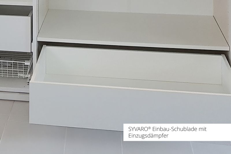 Built-in drawer with soft-close damper | for SYVARO® wardrobe