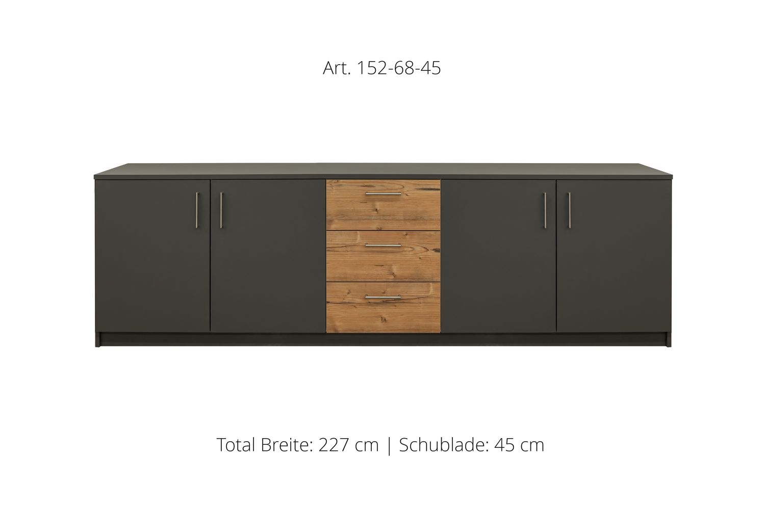 Sideboard 4-door | center unit with 3 drawers | height 68 cm  | available in 3 widths