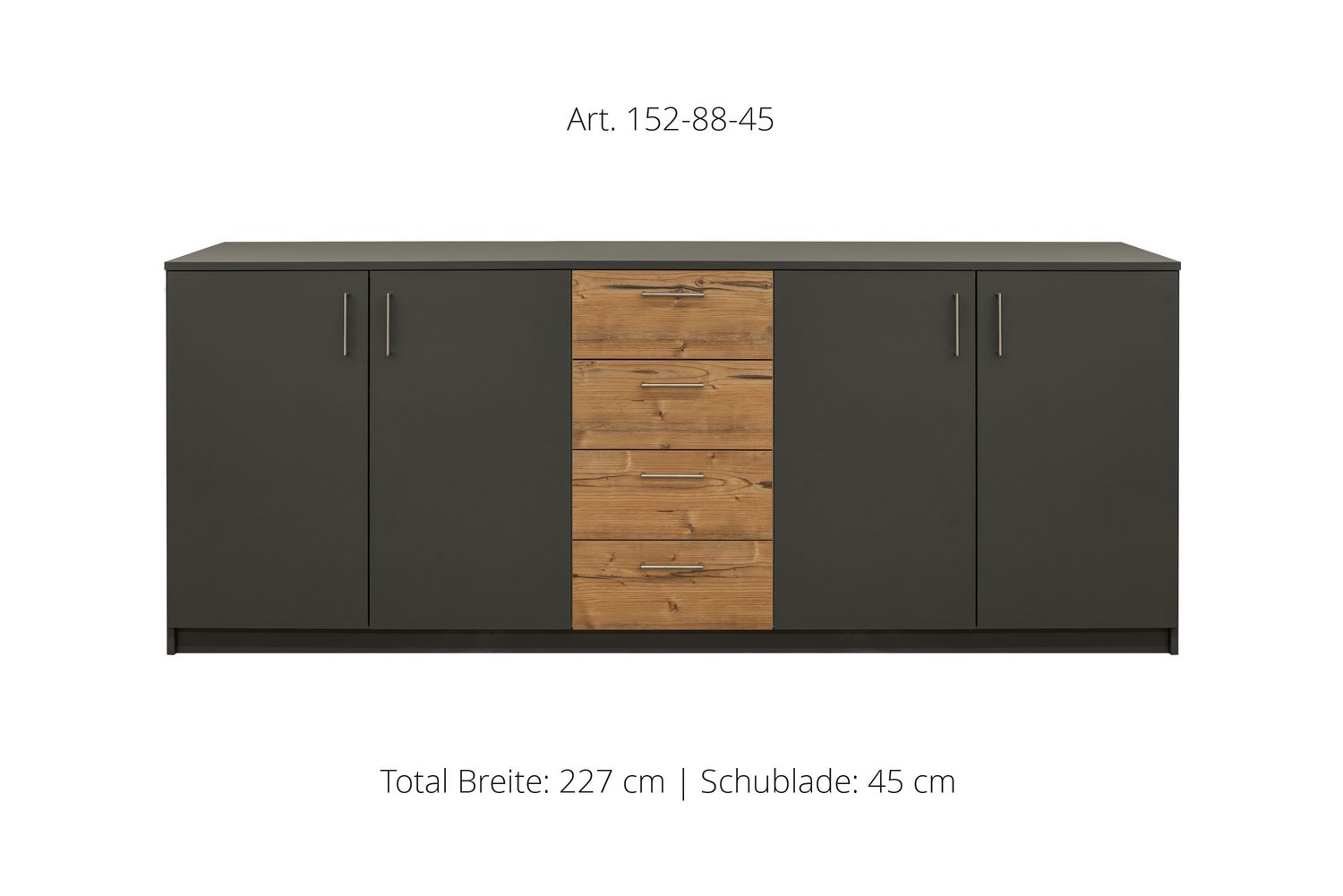Sideboard 4-door | and center unit with 4 drawers| height 88 cm  | available in 3 widths