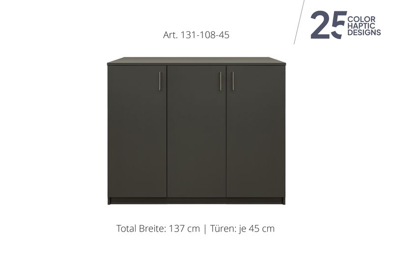 Sideboard 3-door | height 108 cm  | available in 3 widths | available in 25 finishes
