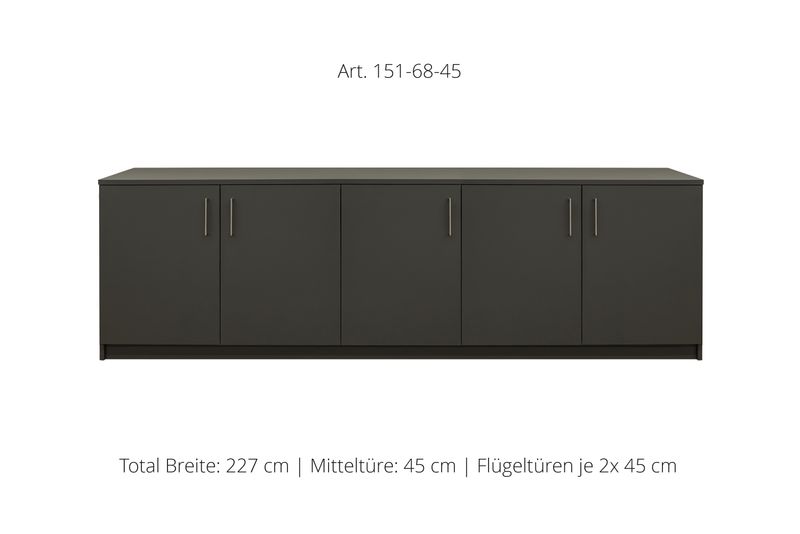 Sideboard 5-door | height 68 cm  | available in 3 widths