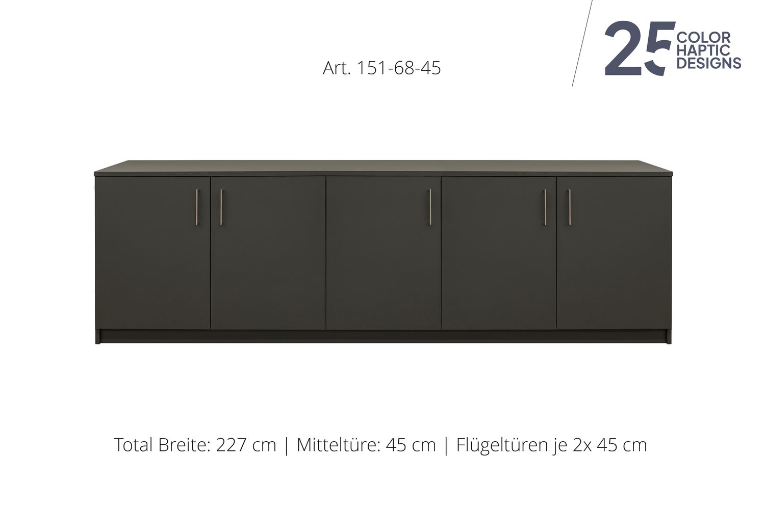 Sideboard 5 ante | altezza 68 cm  | disponibile in 3 larghezze | disponibile in 25 finiture