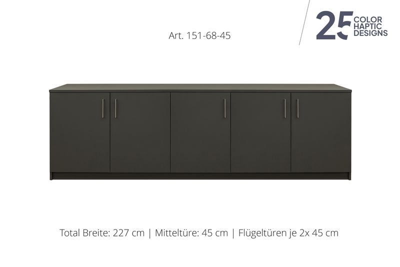 Sideboard 5-door | height 68 cm  | available in 3 widths | available in 25 finishe