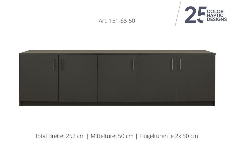 Sideboard 5-door | height 68 cm  | available in 3 widths | available in 25 finishe