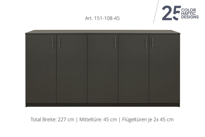 Sideboard 5-door | height 108 cm  | available in 3 widths | available in 25 finishes