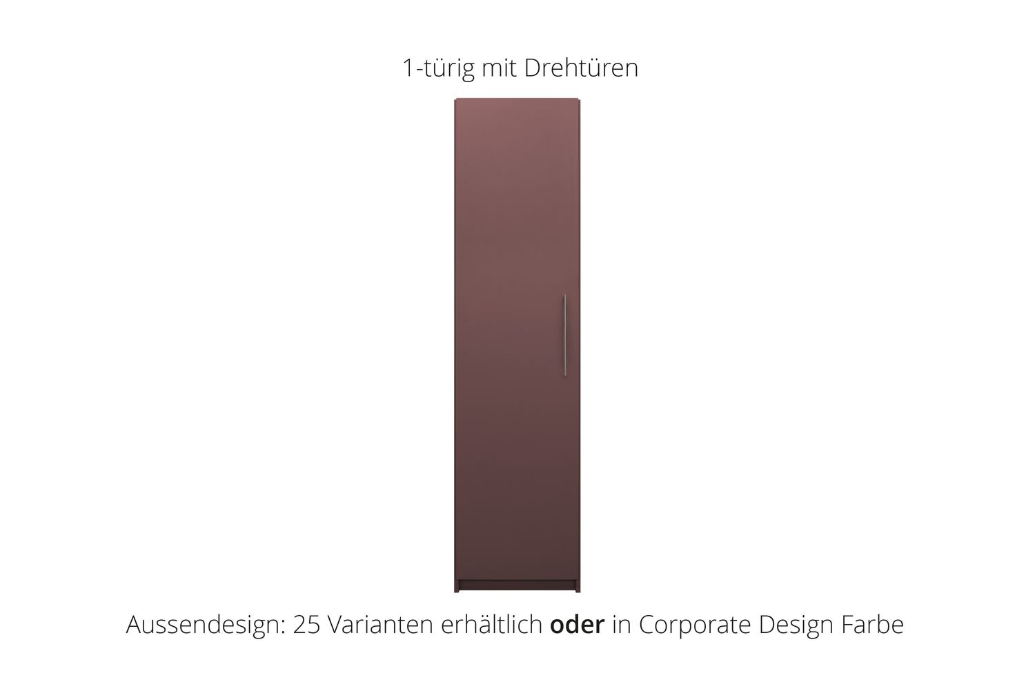 Armadio ufficio con ante a battente | 1 anta | incl. 5 ripiani