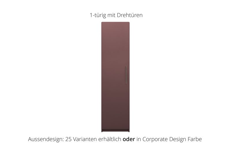 Office cabinet with hinged doors | 1-door | incl. 5 shelves