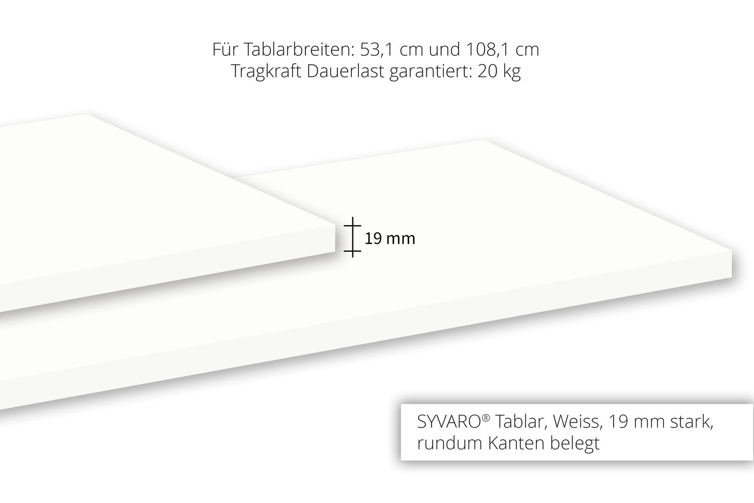 White shelves | for SYVARO office cabinet