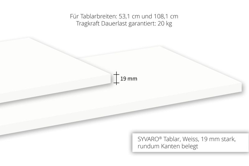 White shelves | for SYVARO office cabinet