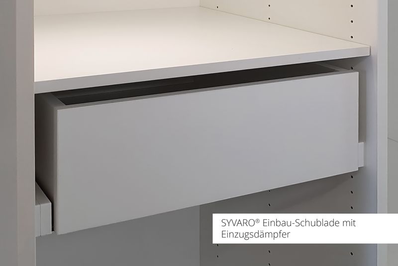 Built-in drawer with soft-close damper | for SYVARO® wardrobe