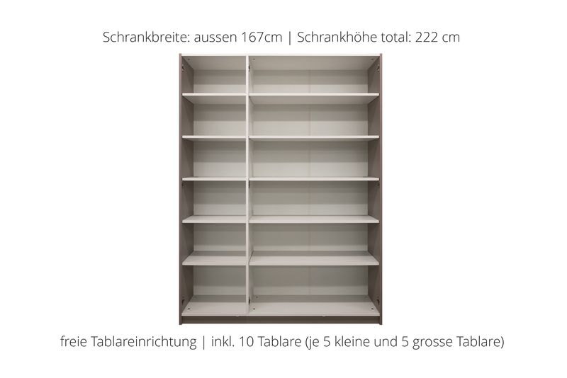 Office cabinet with hinged doors | 3-door | incl. 10 shelves | available in 25 designs or in 2,050 corporate design colours