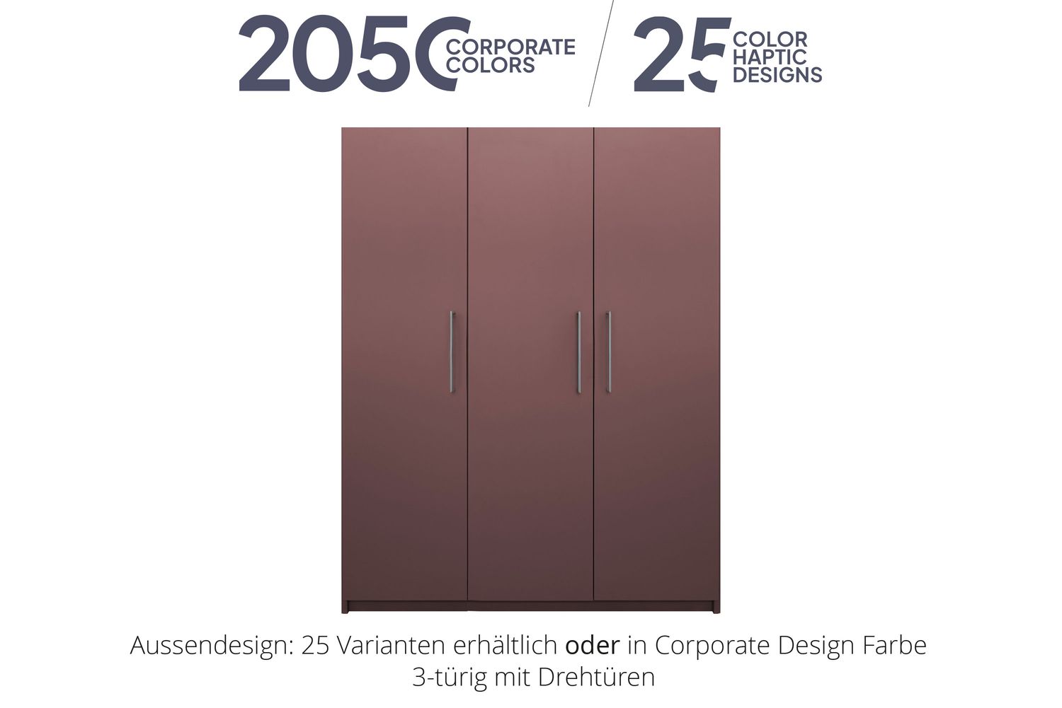 Armoire de bureau avec portes battantes | 3 portes | incl. 10 étagères | disponible en 25 finitions ou dans 2 050 couleurs Corporate Design