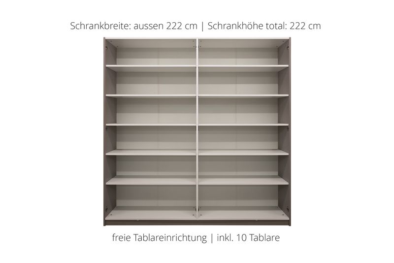 Office cabinet with hinged doors | 4-door | incl. 10 shelves | available in 25 designs or in 2,050 corporate design colours