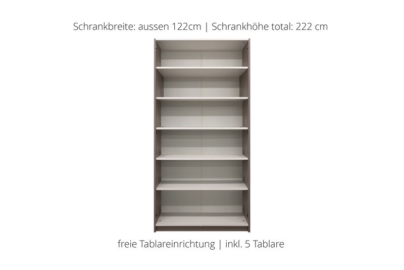 Office cabinet with hinged doors | 2-door | incl. 5 shelves | available in 25 designs or in 2,050 corporate design colours
