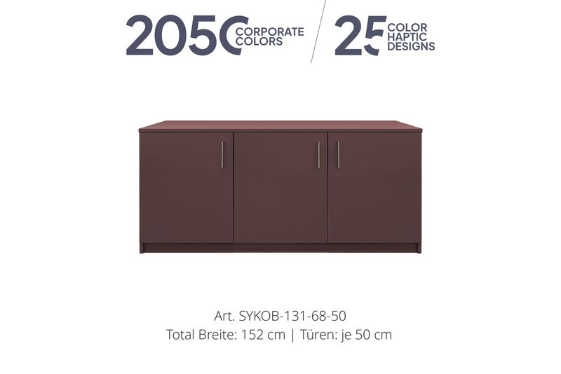 Sideboard 3-door | height 68 cm  | available in 3 widths | available in 25 designs or in 2,050 corporate design colours