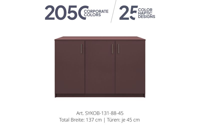 Sideboard 3-door | height 88 cm  | available in 3 widths | available in 25 designs or in 2,050 corporate design colours
