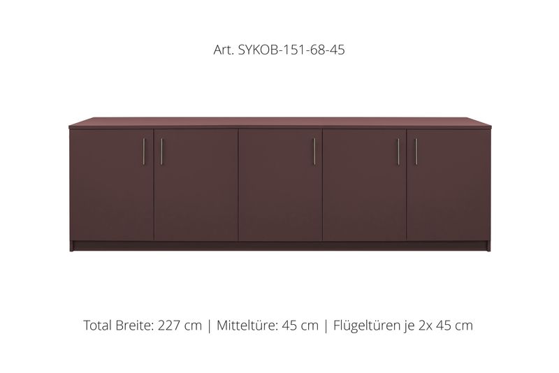 Office Sideboard 5-door | height 68 cm  | available in 3 widths