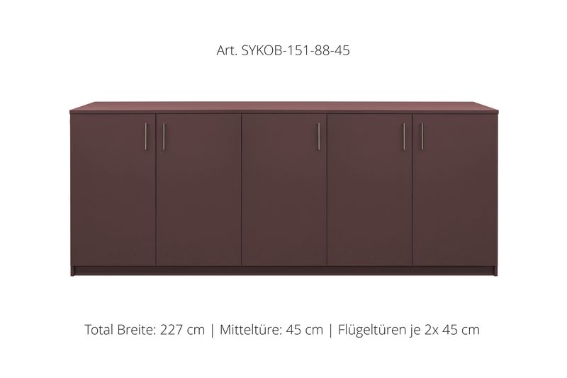 Office Sideboard 5-door | height 88 cm  | available in 3 widths