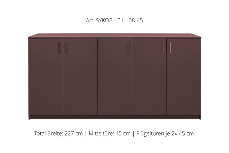 Office Sideboard 5-door | height 108 cm  | available in 3 widths