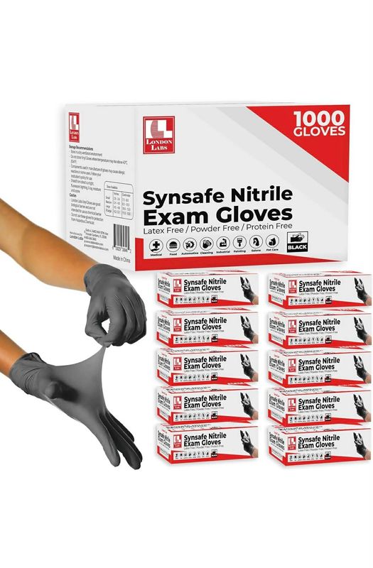 Black Nitrile Gloves 4mm