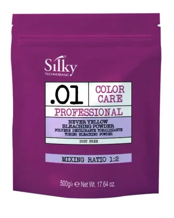 SILKY Never Yellow Bleaching Powder - Rozjaśniacz przeciw żółtym odcieniom 500 g