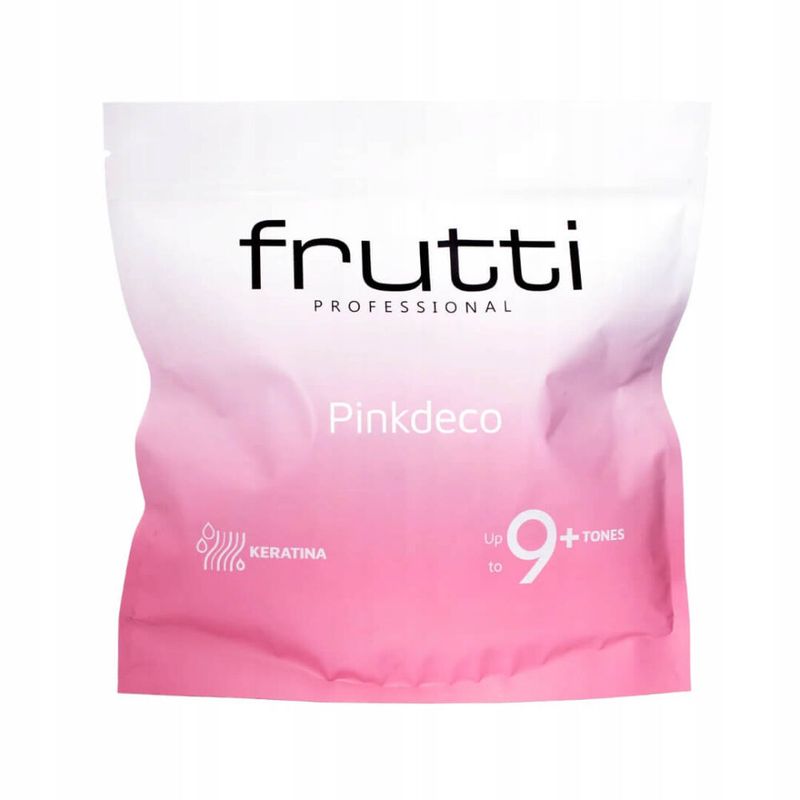 FRUTTI Pinkdeco Rozjaśniacz 9 tonów z keratyną 500g FRUTTI Pinkdeco Rozjaśniacz 9 tonów z keratyną 500g