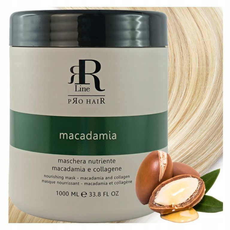 RR Line Macadamia Star maska do włosów 1000 ml odżywcza nawilżająca