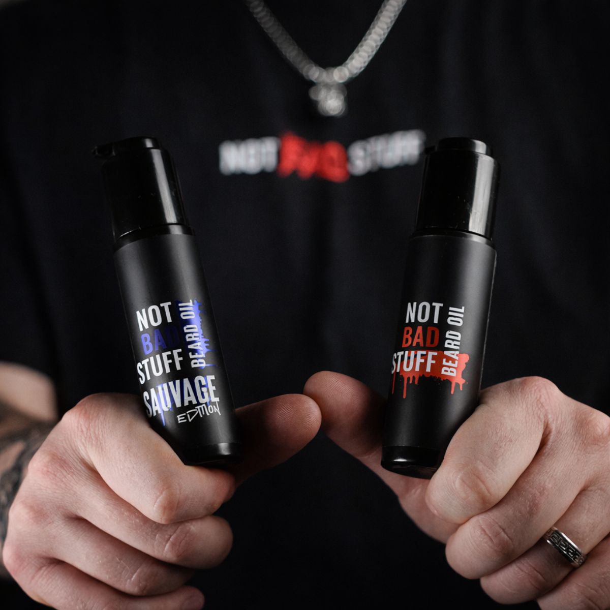 Not Bad Stuff Beard Oil - olejek do brody o zapachu SAUVAGE 50 ml