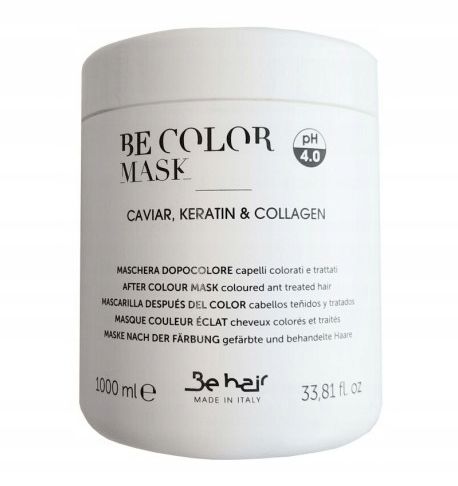 BE HAIR BE COLOR Maska do włosów Kawior, Keratyna i Kolagen 1000ml