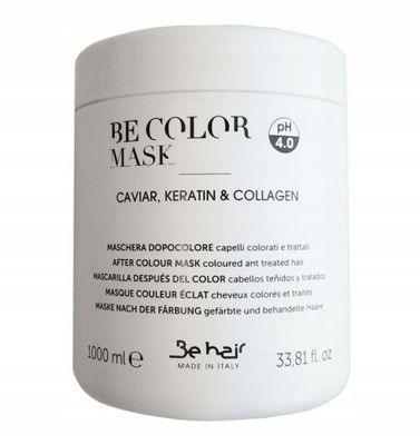 BE HAIR BE COLOR Maska do włosów Kawior, Keratyna i Kolagen 1000ml