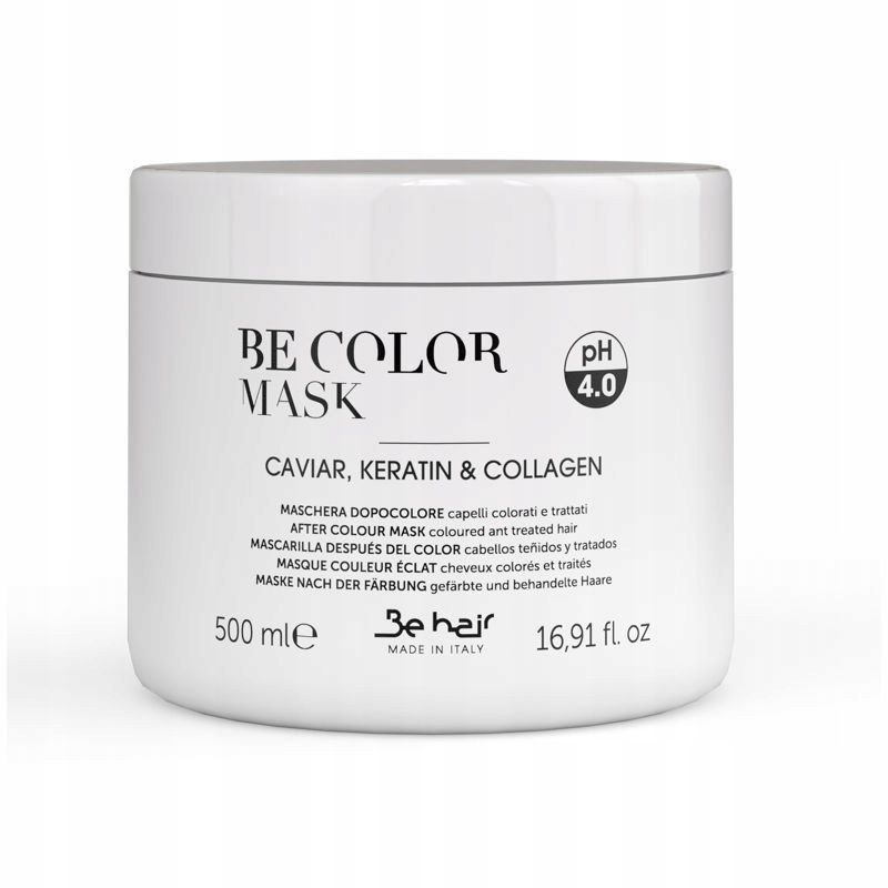 BE HAIR BE COLOR Maska do włosów Kawior, Keratyna i Kolagen 500ml