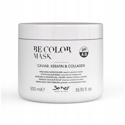 BE HAIR BE COLOR Maska do włosów Kawior, Keratyna i Kolagen 500ml