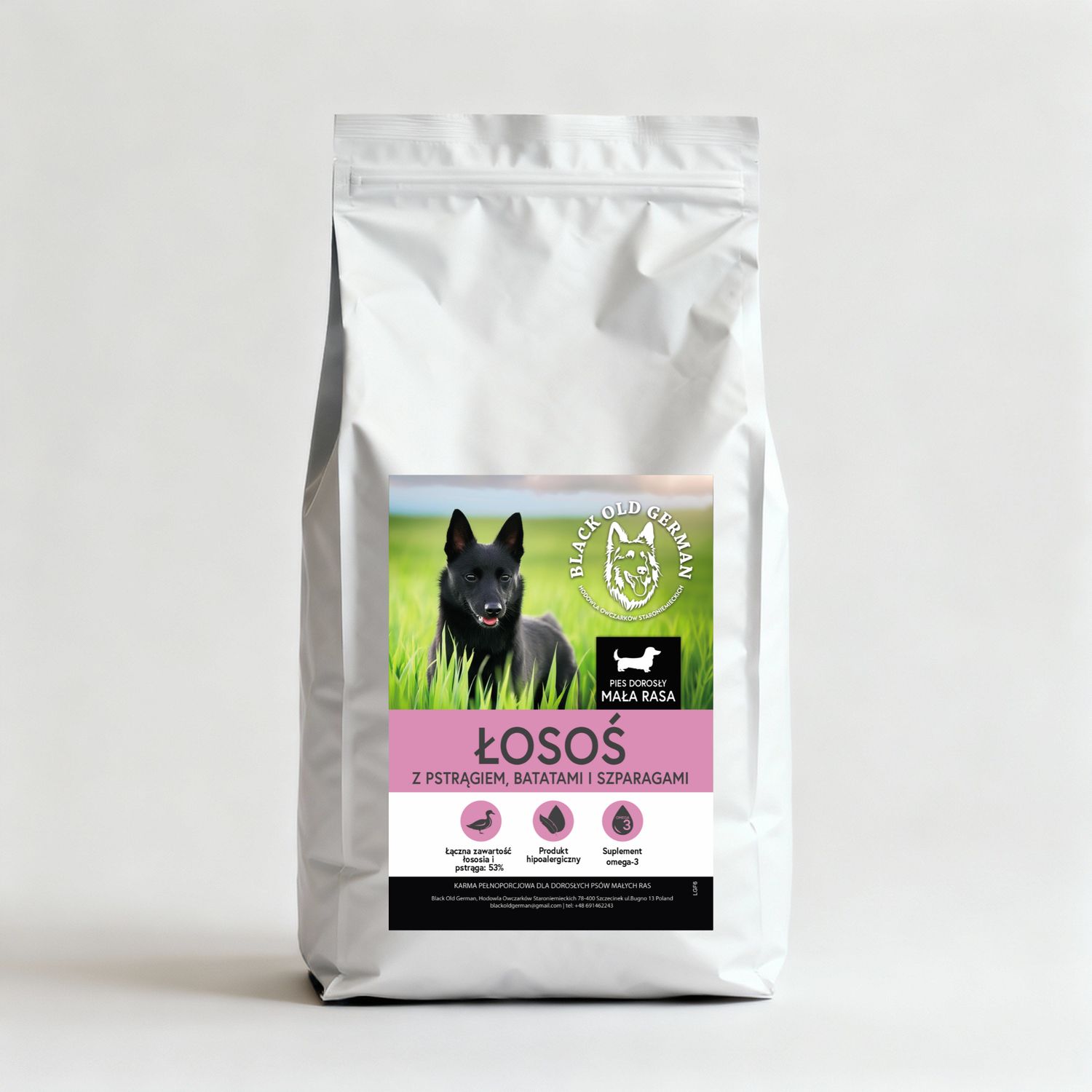 ŁOSOŚ Z PSTRĄGIEM, BATATAMI I SZPARAGAMI