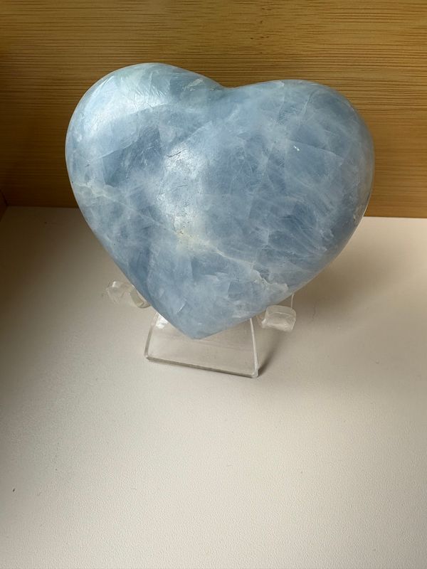 Blauwe calciet hart