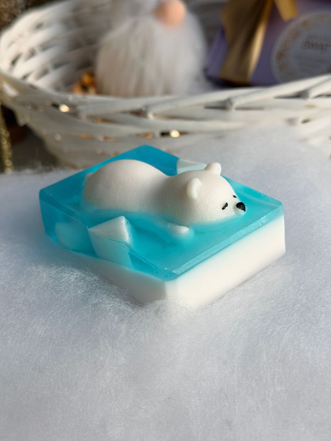 Miś Polarny | Kokos - Mydło Glicerynowe Ozdobne