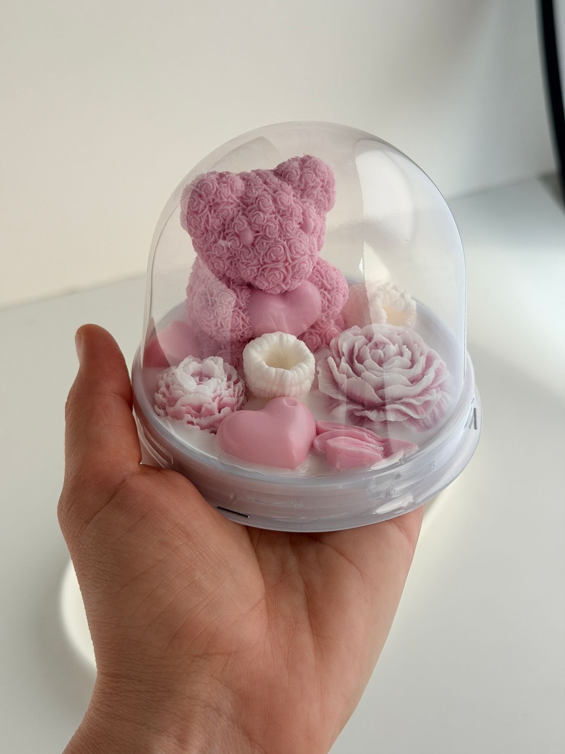 Miś w Kopule | Malina - Mydło Glicerynowe Ozdobne