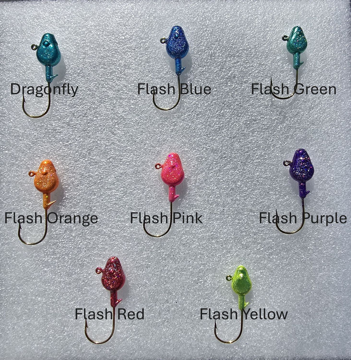 Minnow Head Jigs - Flash colors
