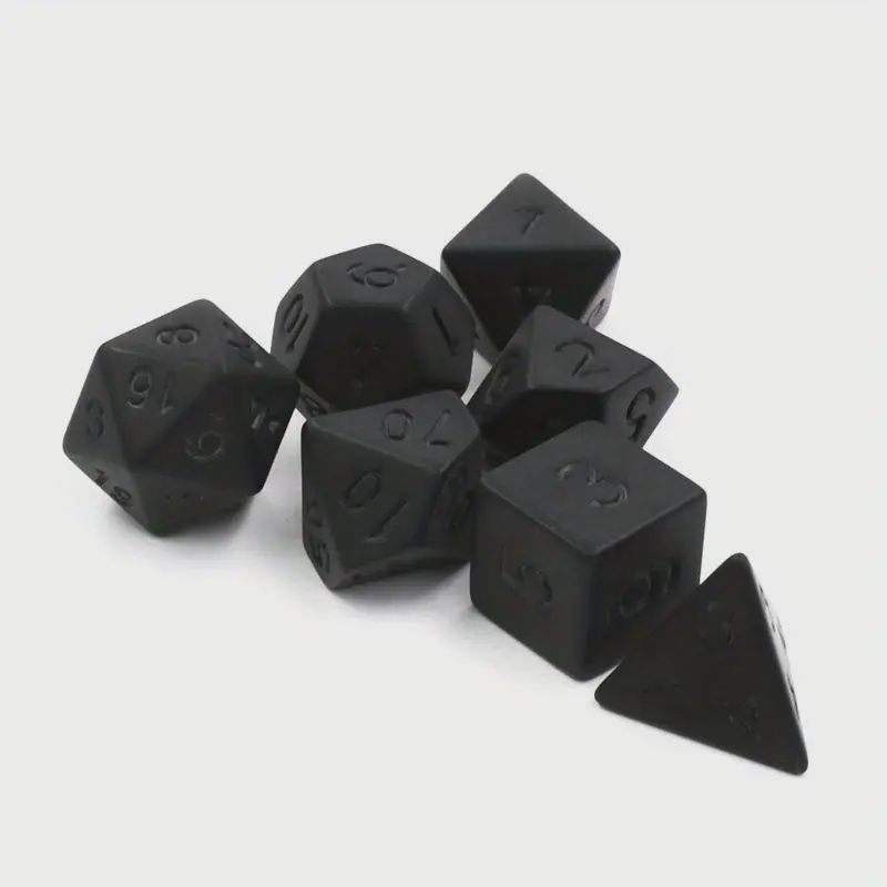 Dice Black on Black 7 pc
