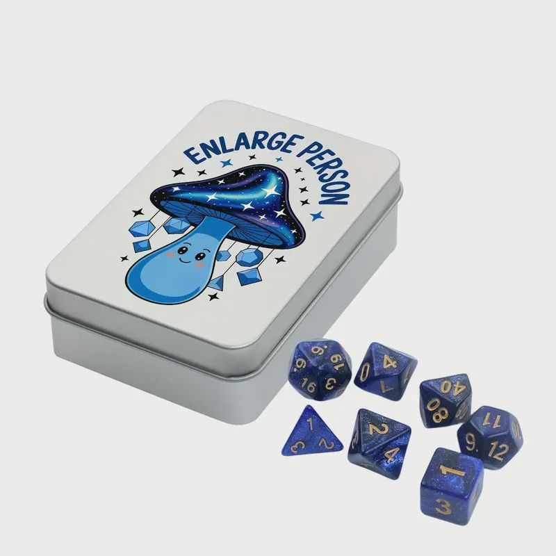 Mushroom Enlarge Person Dice and Tin