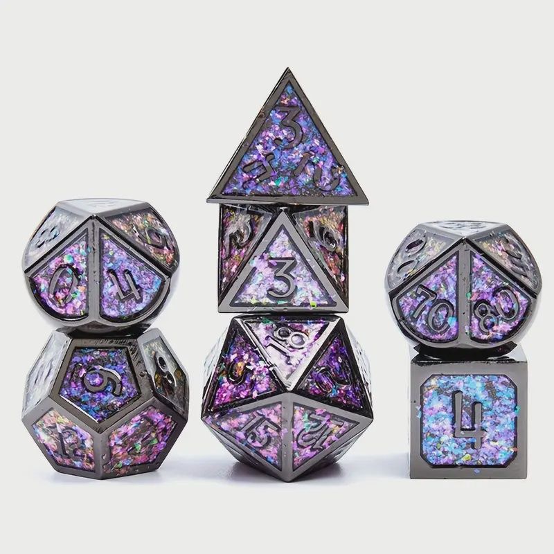 Chromatic Purple Metal Dice