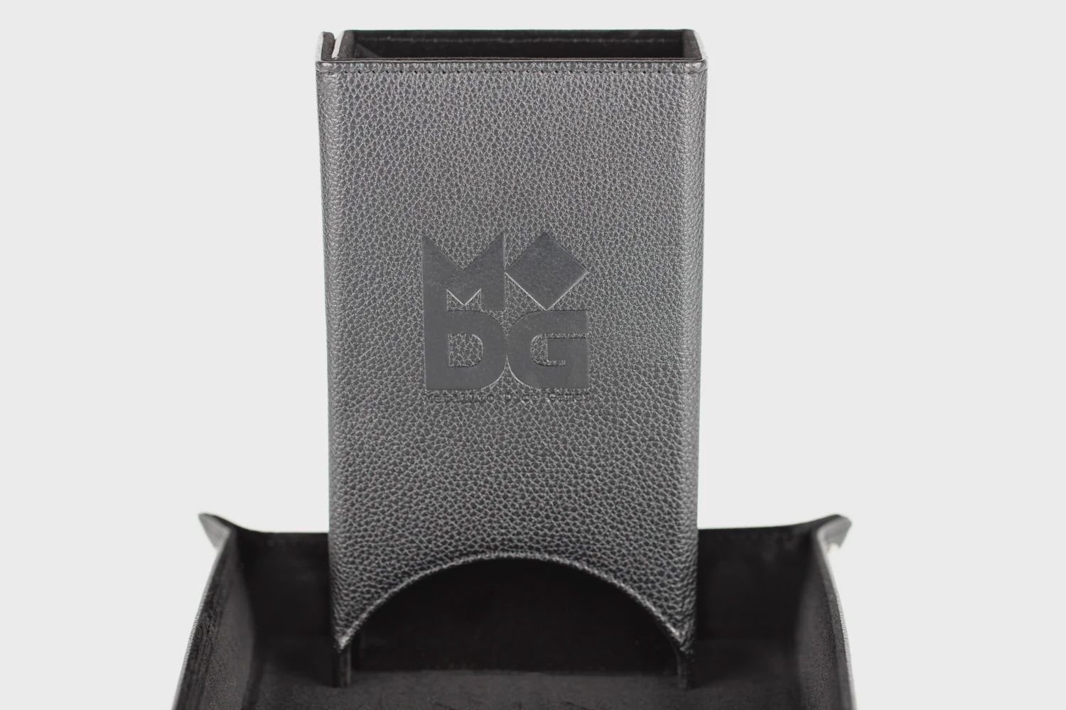 Dice Tower: Fold Up- Leather Black