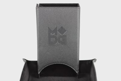Dice Tower: Fold Up- Leather Black