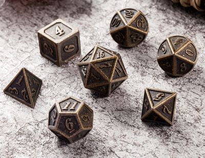 Bronze Boxed Dice Set